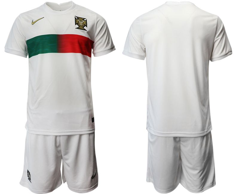 Men 2022 World Cup National Team Portugal away white blank Soccer Jersey